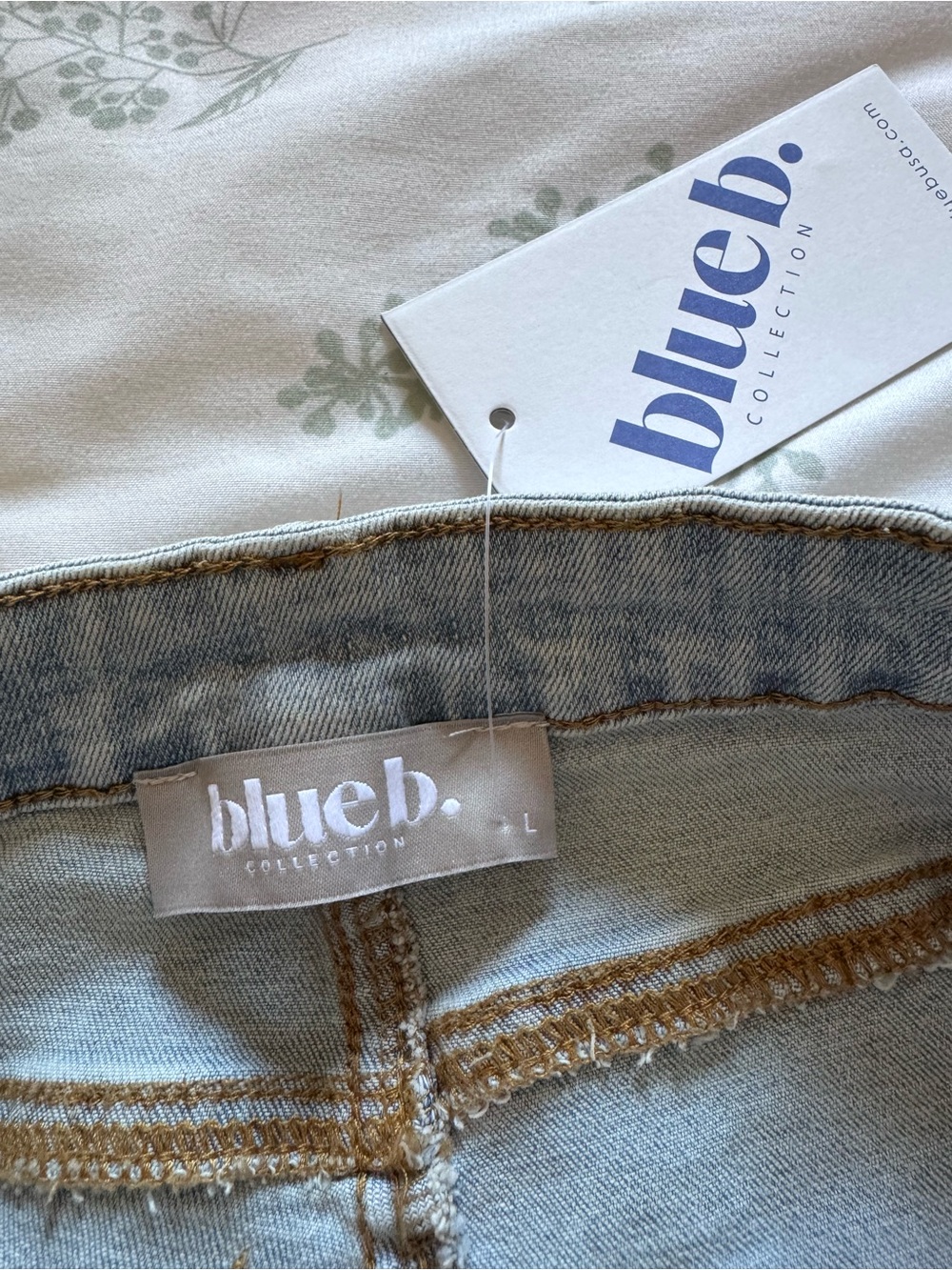 blue b Light Blue Embellished Women's Jeans — Multicolor Gem Accents - Picture 3 of 7